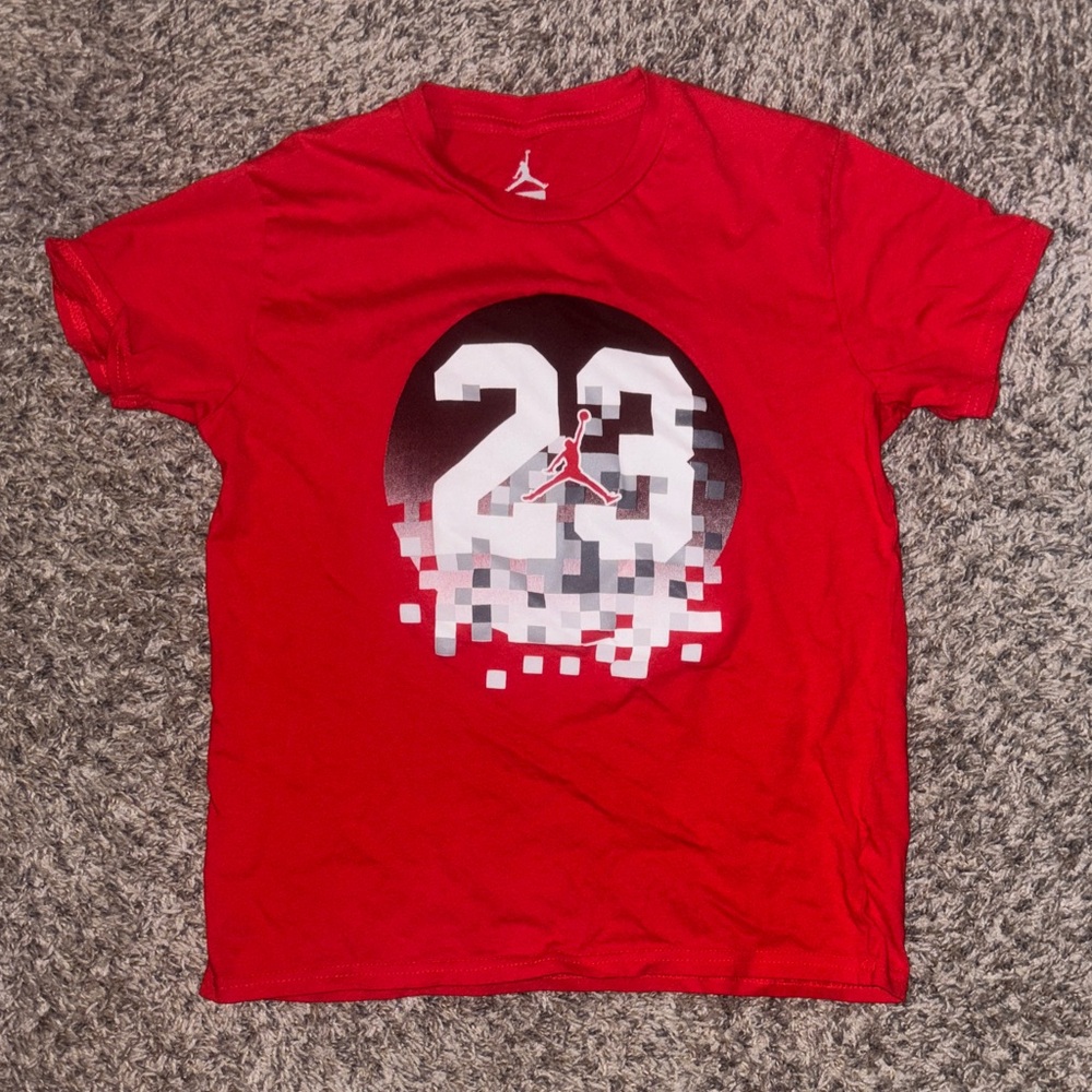 Jordan Red Short Sleeve Tee with Graphic